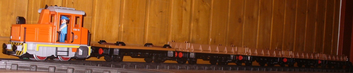 4106 Ladefläche Farbe braun  für Waggon Nr Playmobil Eisenbahn 